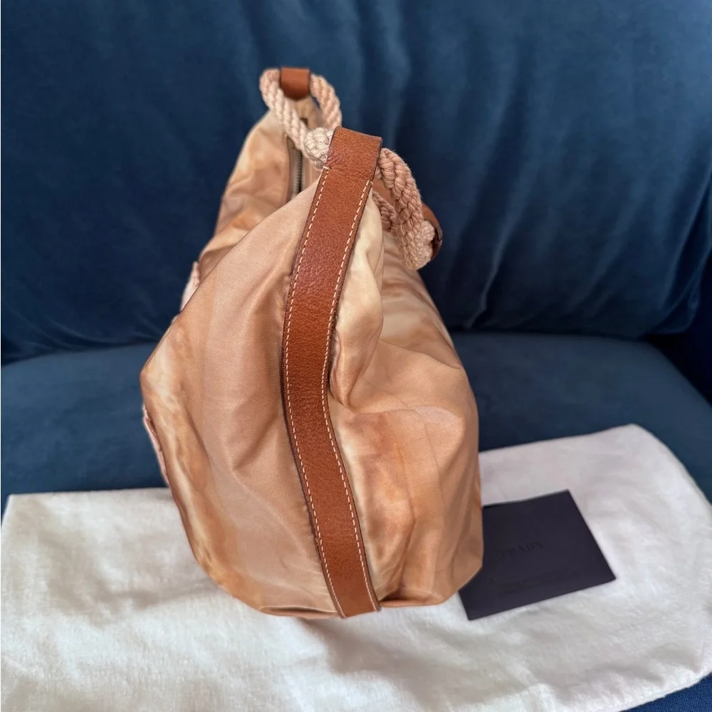 PRADA Nylon Tie Dye Knot Embellished Rope‎ hobo Bag - Picture 12 of 12